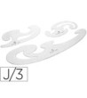 PLANTILLAS CURVAS D.F. CRISTAL -JUEGO DE 3
