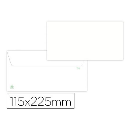 SOBRE LIDERPAPEL BLANCO 115X225 MM SOLAPA TIRA DE SILICONA PAPEL RE...