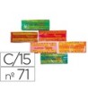 PLASTILINA JOVI 71 SURTIDA -TAMAÑO MEDIANO -CAJA DE 15 UNIDADES