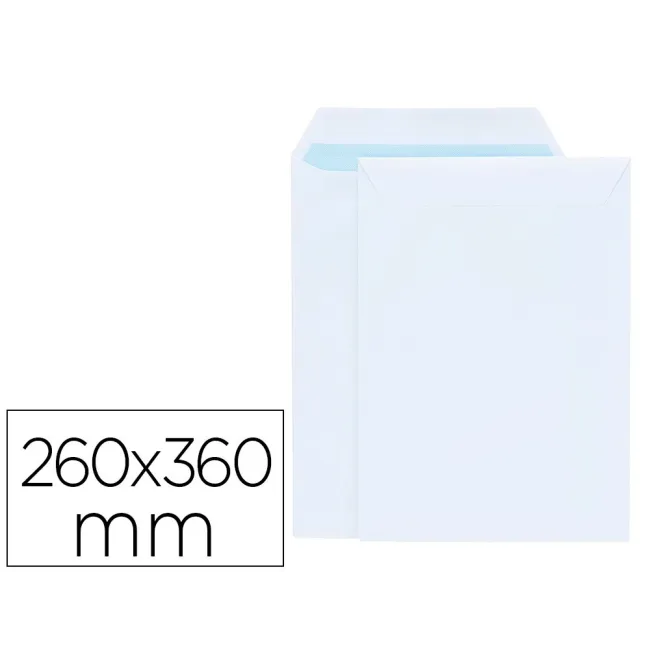 SOBRE LIDERPAPEL BOLSA BLANCO 260X360 MM SOLAPA TIRA DE SILICONA PA...