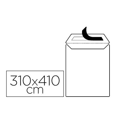 SOBRE LIDERPAPEL BOLSA BLANCO 310X410 MM SOLAPA TIRA DE SILICONA PA...
