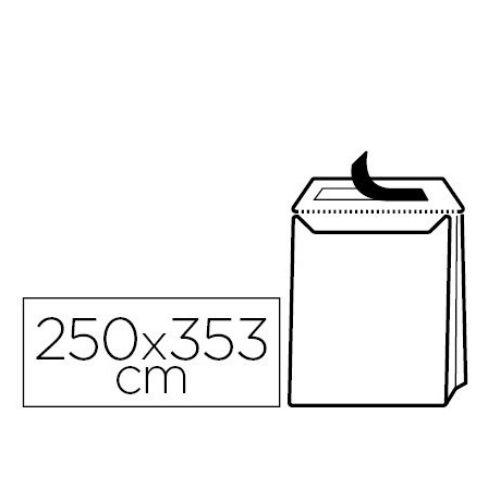 SOBRE LIDERPAPEL BOLSA FUELLE KRAFT 250X353 MM SOLAPA TIRA DE SILIC...