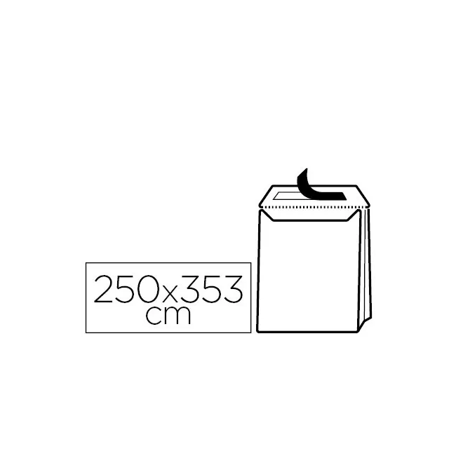 SOBRE LIDERPAPEL BOLSA FUELLE KRAFT 250X353 MM SOLAPA TIRA DE SILIC...