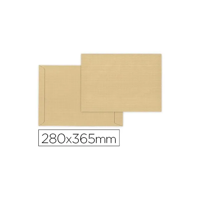 SOBRE LIDERPAPEL BOLSA FUELLE KRAFT ARMADO 280X365 MM SOLAPA TIRA D...