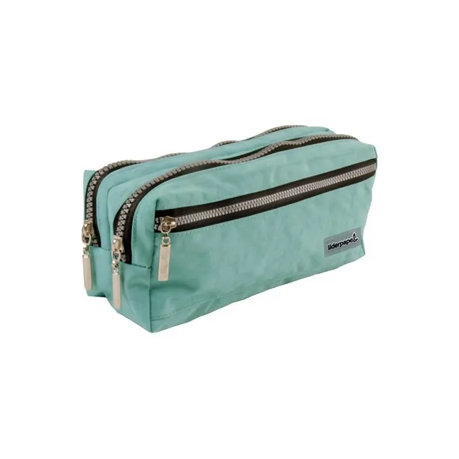 BOLSO ESCOLAR LIDERPAPEL PORTATODO RECTANGULAR 3 BOLSILLOS CELESTE ...