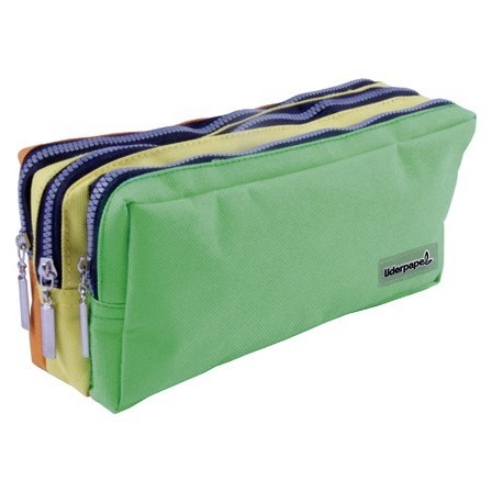 BOLSO ESCOLAR LIDERPAPEL PORTATODO RECTANGULAR 3 BOLSILLOS COLORES ...