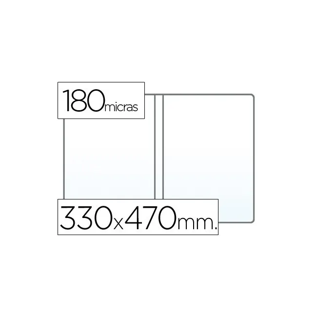 FUNDA PORTADOCUMENTO Q-CONNECT FOLIO DOBLE 180 MICRAS PVC TRANSPARE...