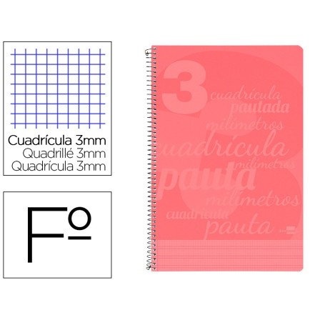 CUADERNO ESPIRAL LIDERPAPEL FOLIO PAUTAGUIA TAPA PLASTICO 80H 75GR ...