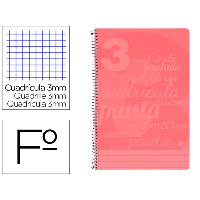 CUADERNO ESPIRAL LIDERPAPEL FOLIO PAUTAGUIA TAPA PLASTICO 80H 75GR ...