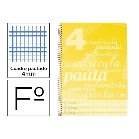 CUADERNO ESPIRAL LIDERPAPEL FOLIO PAUTAGUIA TAPA PLASTICO 80H 75GR ...
