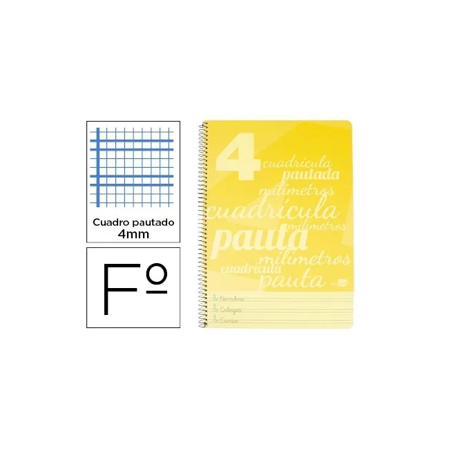 CUADERNO ESPIRAL LIDERPAPEL FOLIO PAUTAGUIA TAPA PLASTICO 80H 75GR ...