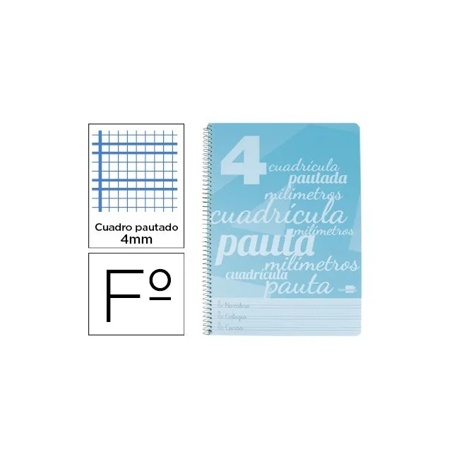 CUADERNO ESPIRAL LIDERPAPEL FOLIO PAUTAGUIA TAPA PLASTICO 80H 75GR ...