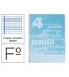 CUADERNO ESPIRAL LIDERPAPEL FOLIO PAUTAGUIA TAPA PLASTICO 80H 75GR ...