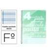 CUADERNO ESPIRAL LIDERPAPEL FOLIO PAUTAGUIA TAPA PLASTICO 80H 75GR ...