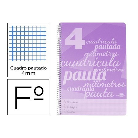 CUADERNO ESPIRAL LIDERPAPEL FOLIO PAUTAGUIA TAPA PLASTICO 80H 75GR ...