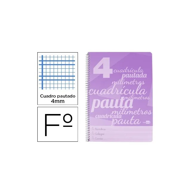 CUADERNO ESPIRAL LIDERPAPEL FOLIO PAUTAGUIA TAPA PLASTICO 80H 75GR ...