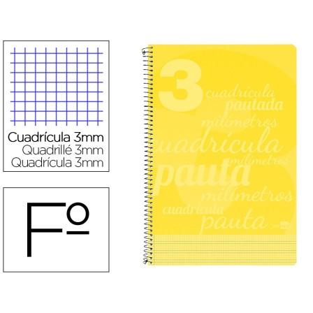 CUADERNO ESPIRAL LIDERPAPEL FOLIO PAUTAGUIA TAPA PLASTICO 80H 75GR ...