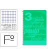 CUADERNO ESPIRAL LIDERPAPEL FOLIO PAUTAGUIA TAPA PLASTICO 80H 75GR ...