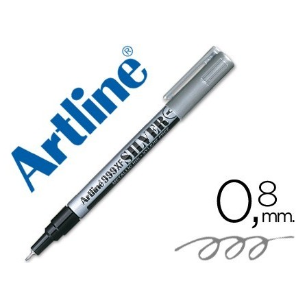 ROTULADOR ARTLINE MARCADOR PERMANENTE TINTA METALICA EK-999 PLATA -...