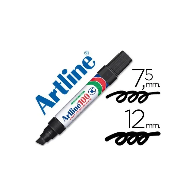 ROTULADOR ARTLINE MARCADOR PERMANENTE 100 NEGRO -PUNTA BISELADA