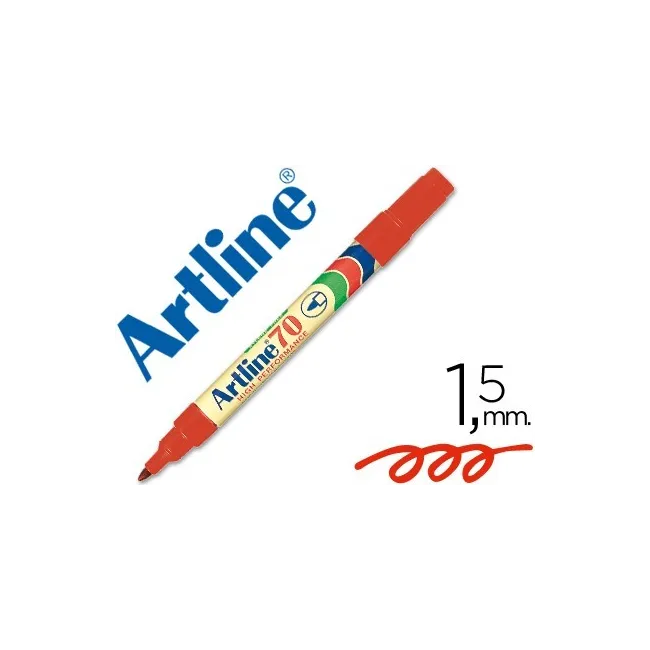 ROTULADOR ARTLINE MARCADOR PERMANENTE EK-70 ROJO -PUNTA REDONDA 1.5...