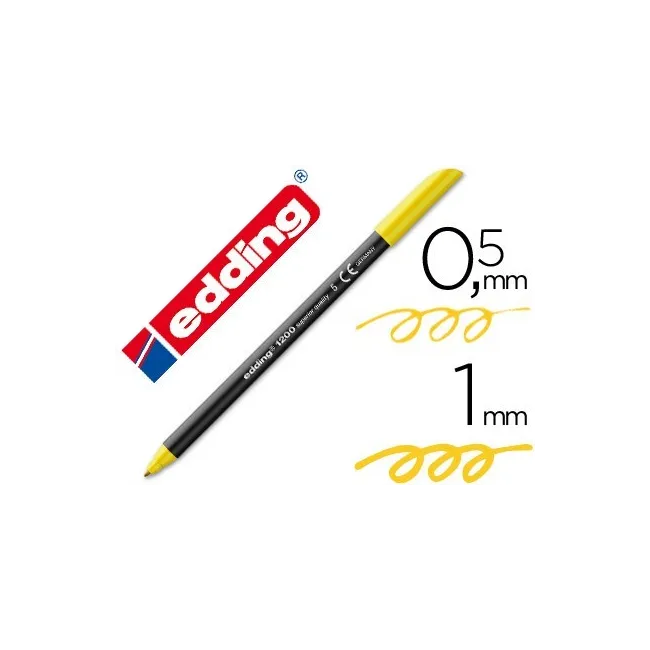 ROTULADOR EDDING PUNTA FIBRA 1200 AMARILLO N.5 -PUNTA REDONDA 0.5 MM