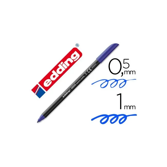 ROTULADOR EDDING PUNTA FIBRA 1200 AZUL N.3 -PUNTA REDONDA 0.5 MM