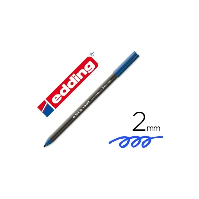 ROTULADOR EDDING PUNTA FIBRA 1300 AZUL -PUNTA REDONDA 2 MM
