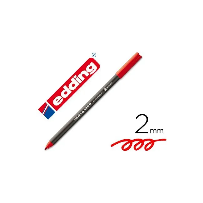 ROTULADOR EDDING PUNTA FIBRA 1300 ROJO -PUNTA REDONDA 2 MM
