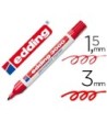 ROTULADOR EDDING MARCADOR PERMANENTE 3000 ROJO -PUNTA REDONDA 1,5-3 MM