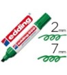 ROTULADOR EDDING MARCADOR PERMANENTE 500 VERDE -PUNTA BISELADA 7 MM