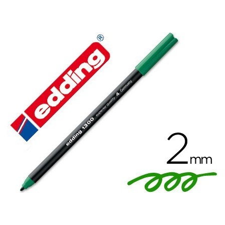 ROTULADOR EDDING PUNTA FIBRA 1300 VERDE -PUNTA REDONDA 2 MM
