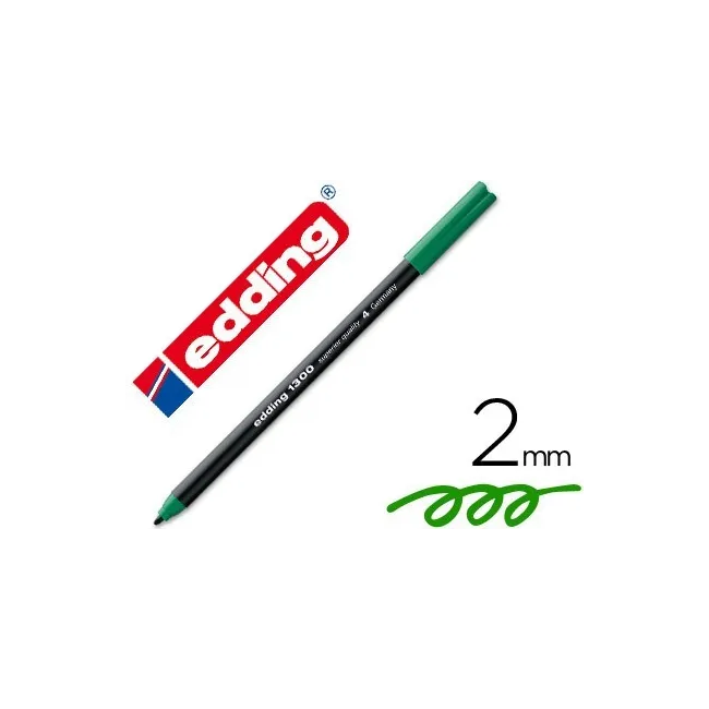 ROTULADOR EDDING PUNTA FIBRA 1300 VERDE -PUNTA REDONDA 2 MM