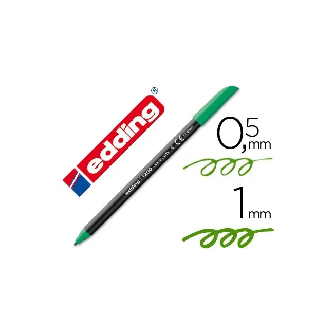 ROTULADOR EDDING PUNTA FIBRA 1200 VERDE N.4 -PUNTA REDONDA 0.5 MM
