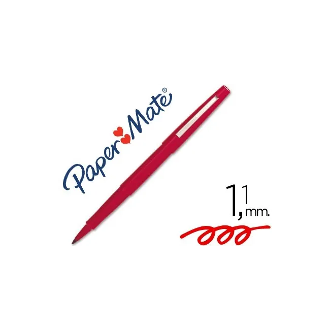 ROTULADOR PAPER MATE PUNTA NYLON 3102-1 ROJO