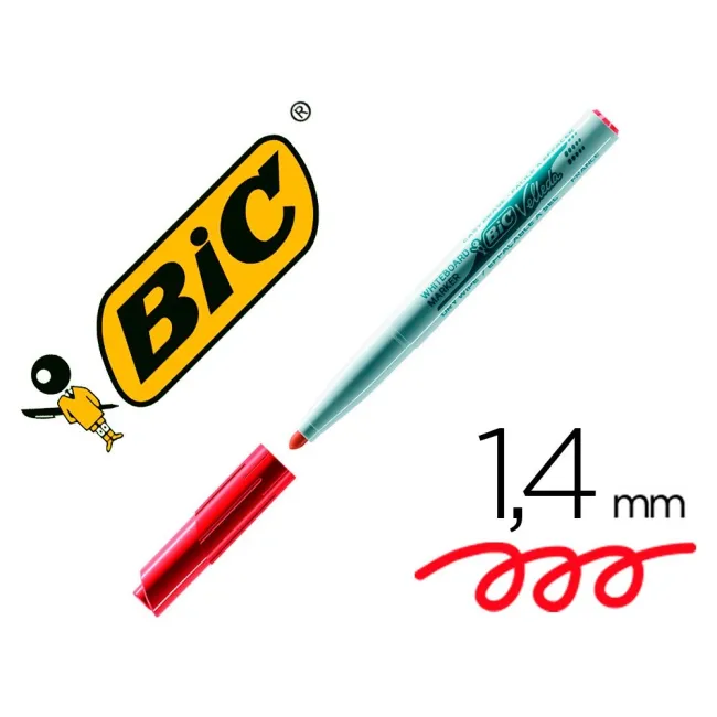 ROTULADOR BIC VELLEDA PARA PIZARRA ROJO -PUNTA REDONDA 2 MM