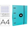 CARPETA CON RECAMBIO Y SOLAPA LIDERPAPEL ANTARTIK A4 CUADRO 5MM FOR...