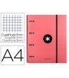 CARPETA CON RECAMBIO Y SOLAPA LIDERPAPEL ANTARTIK A4 CUADRO 5MM FOR...