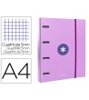 CARPETA CON RECAMBIO Y SOLAPA LIDERPAPEL ANTARTIK A4 CUADRO 5MM FOR...