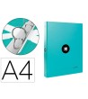 CARPETA LIDERPAPEL ANTARTIK A4 FORRADA 4 ANILLAS 25 MM REDONDAS COL...
