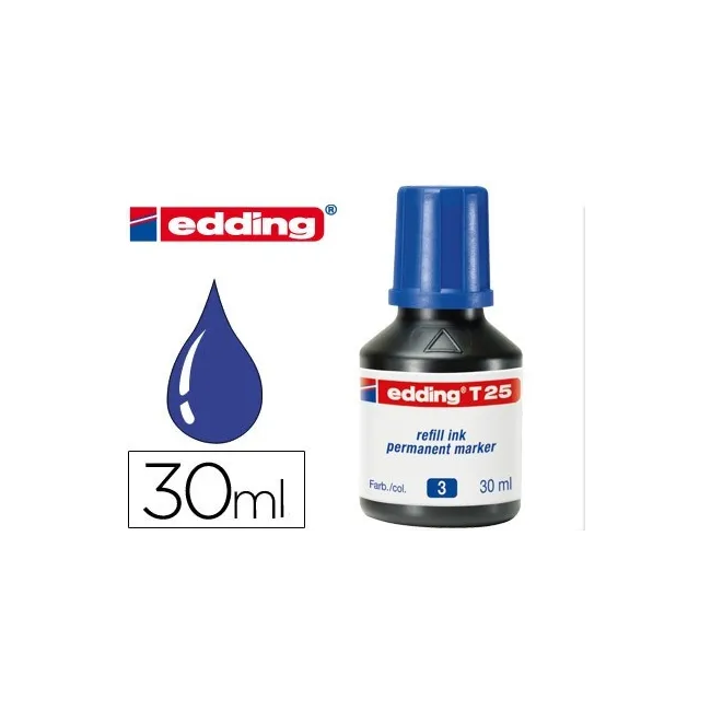 TINTA ROTULADOR EDDING T-25 AZUL -FRASCO DE 30 ML
