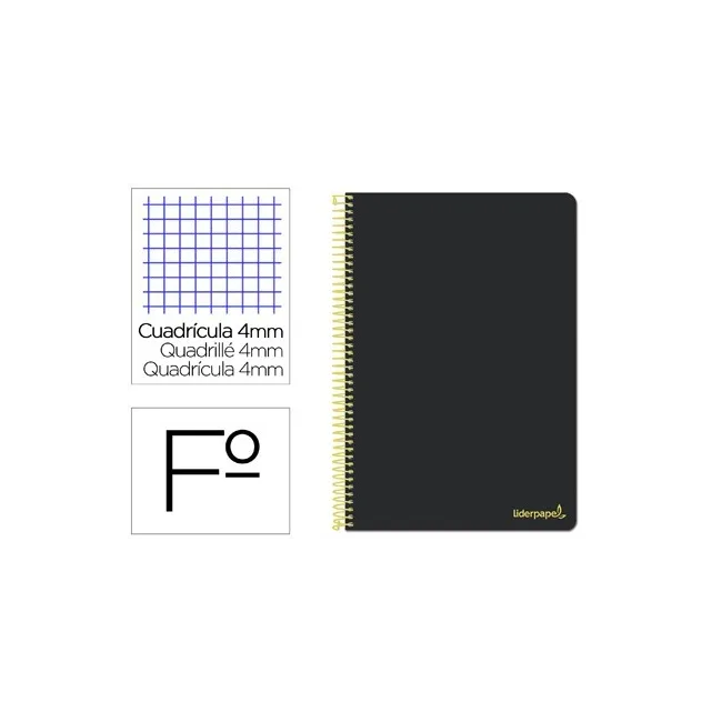 CUADERNO ESPIRAL LIDERPAPEL FOLIO SMART TAPA BLANDA 80H 60GR CUADRO...