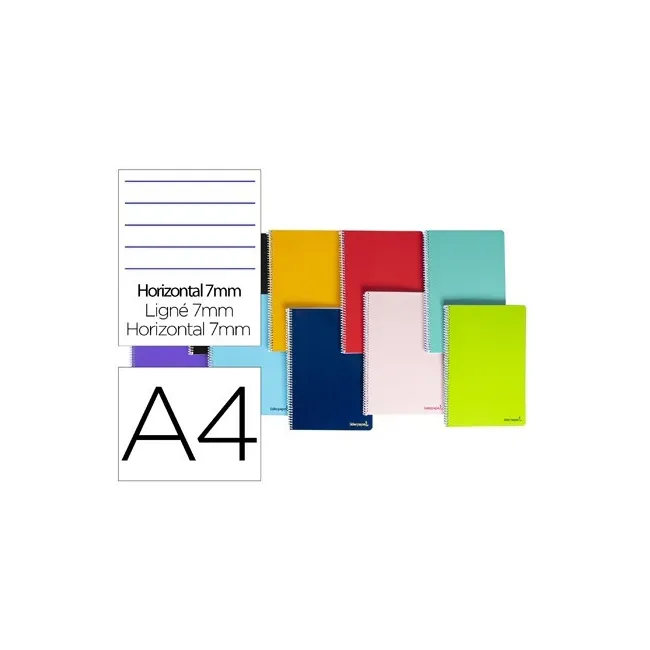 CUADERNO ESPIRAL LIDERPAPEL A4 MICRO SMART TAPA BLANDA 80H60GR HORI...
