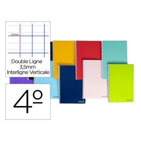 CUADERNO ESPIRAL LIDERPAPEL CUARTO SMART TAPA BLANDA 80H 60GR RAYAD...