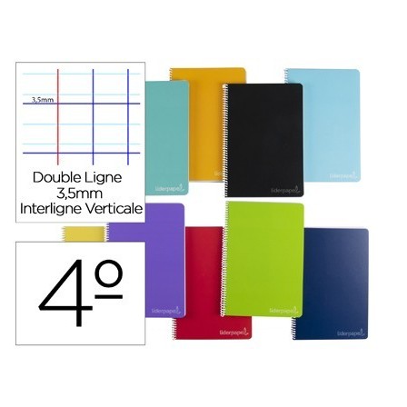 CUADERNO ESPIRAL LIDERPAPEL CUARTO WITTY TAPA DURA 80H 75GR RAYADO ...