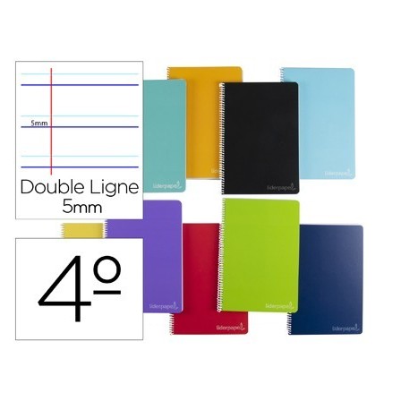 CUADERNO ESPIRAL LIDERPAPEL CUARTO WITTY TAPA DURA 80H 75GR RAYADO ...