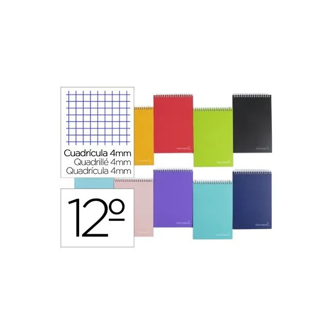 CUADERNO ESPIRAL LIDERPAPEL BO LSILLO DOCEAVO APAISADO WITTY TAPA D...