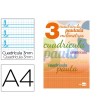 LIBRETA LIDERPAPEL PAUTAGUIA TAPA CARTONCILLO 32 HOJAS DIN A4 70 GR...