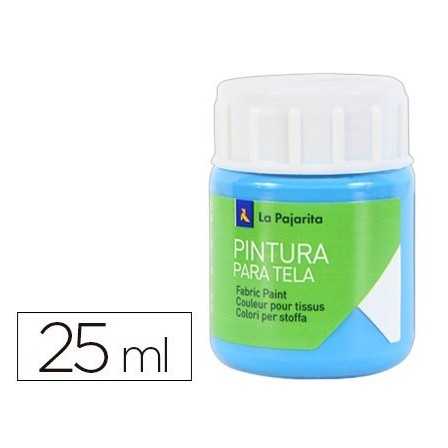 PINTURA PARA TELA LA PAJARITA AZUL CYAN 25 ML