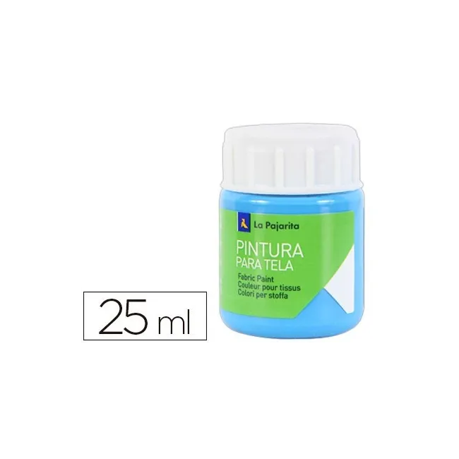 PINTURA PARA TELA LA PAJARITA AZUL CYAN 25 ML